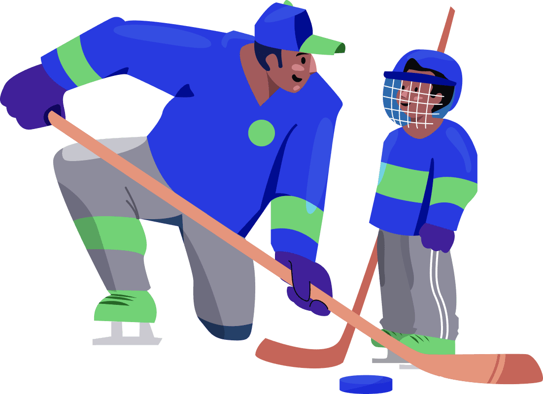 Hockey scheduling software clipart vector