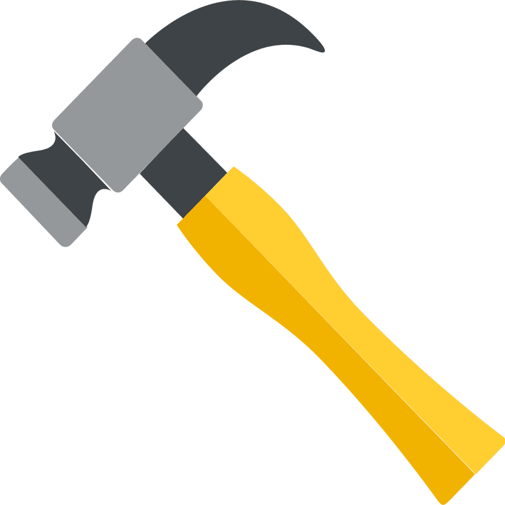 Hammer emoji for clipart transparent