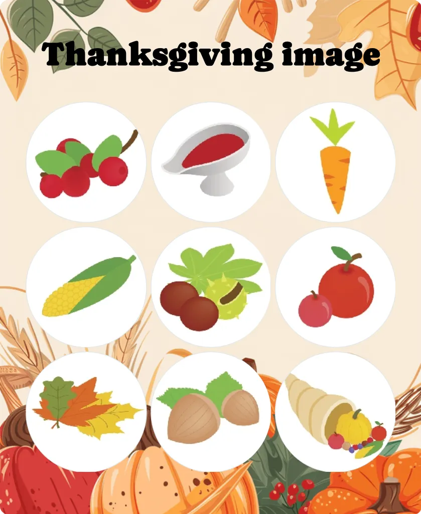 Thanksgiving bingo printable customizable card creator clipart background