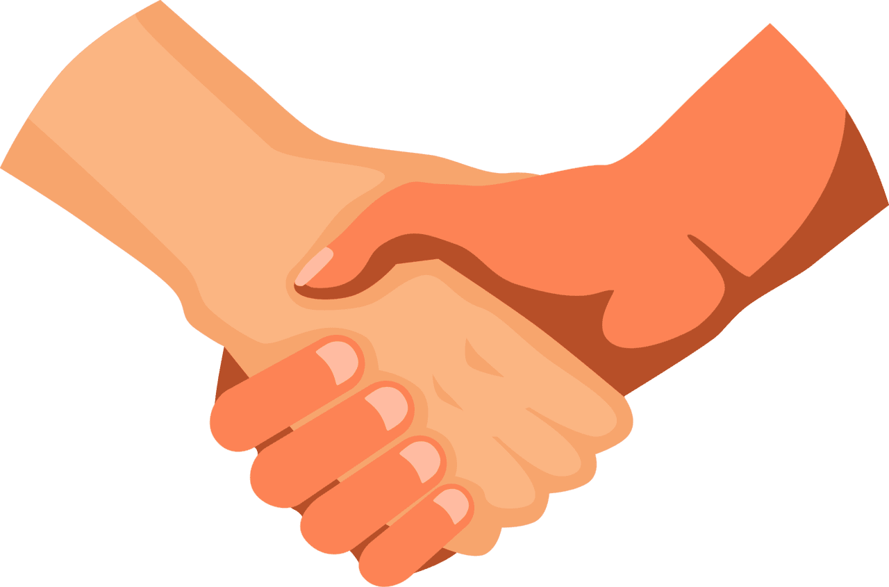 Handshake holding hands vector clipart images