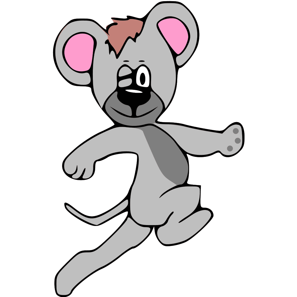 Cartoon mouse running clipart for arts image