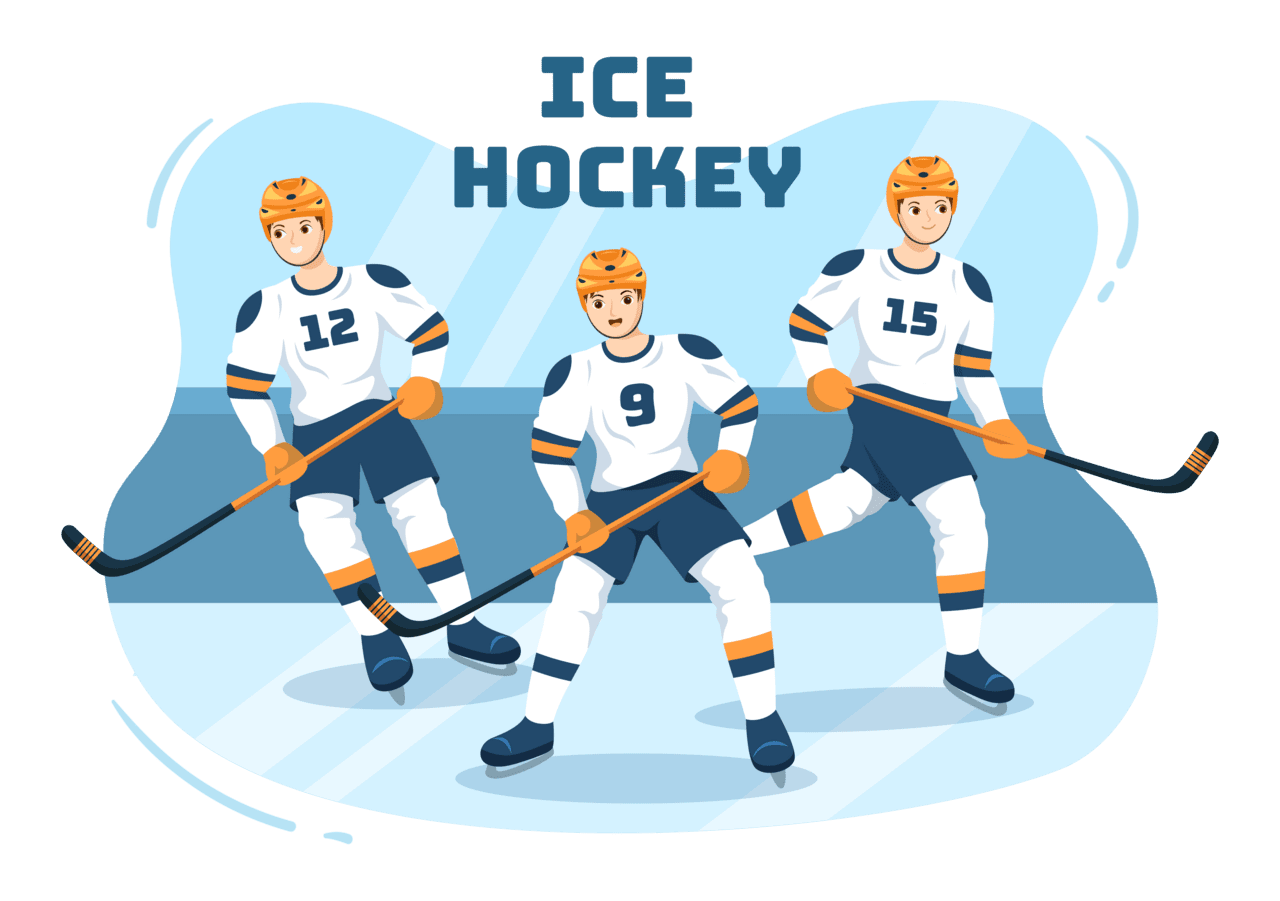 Ice hockey and field pack sports games clipart vector