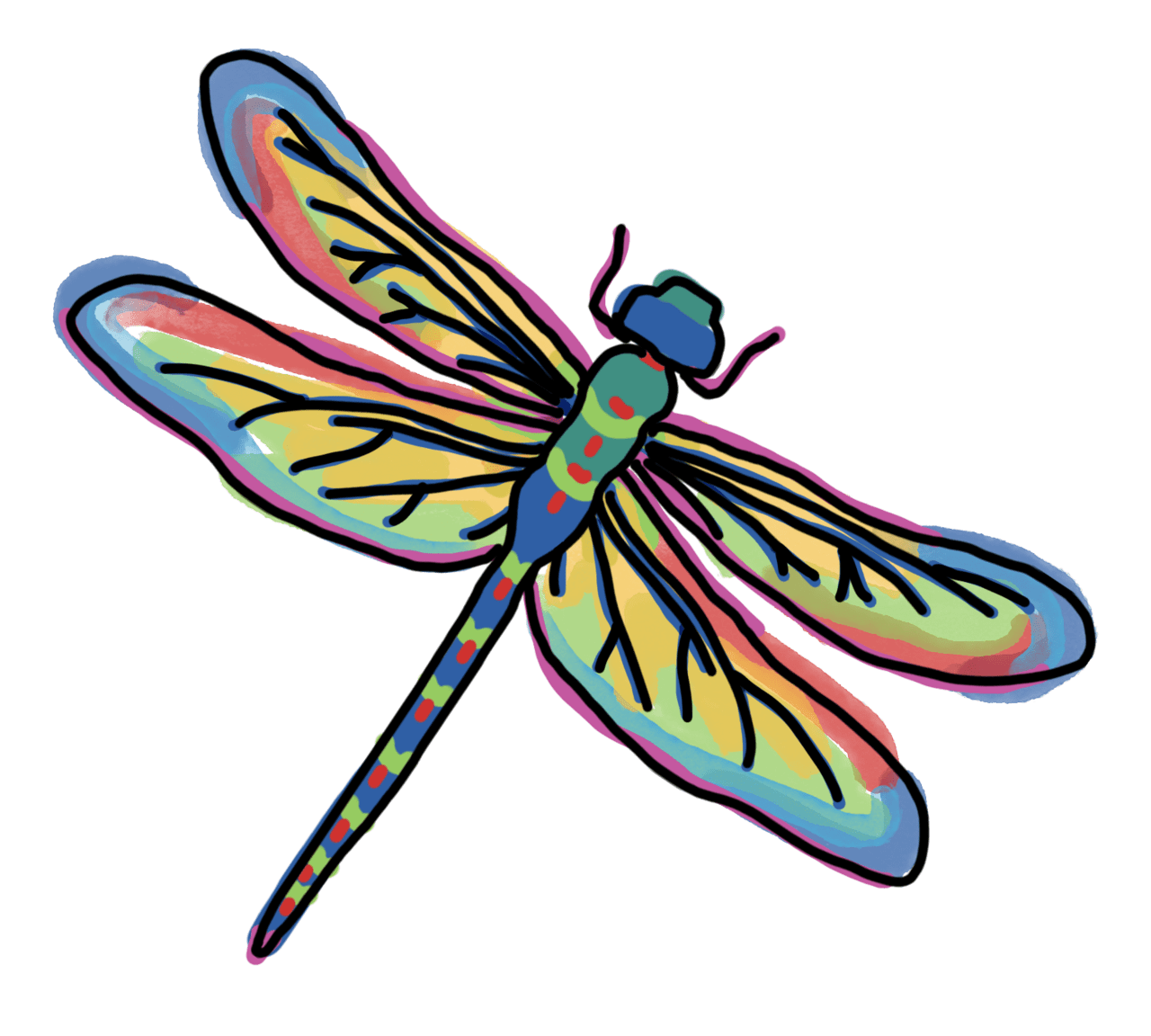 The dragonfly educational alchemist clipart clip art