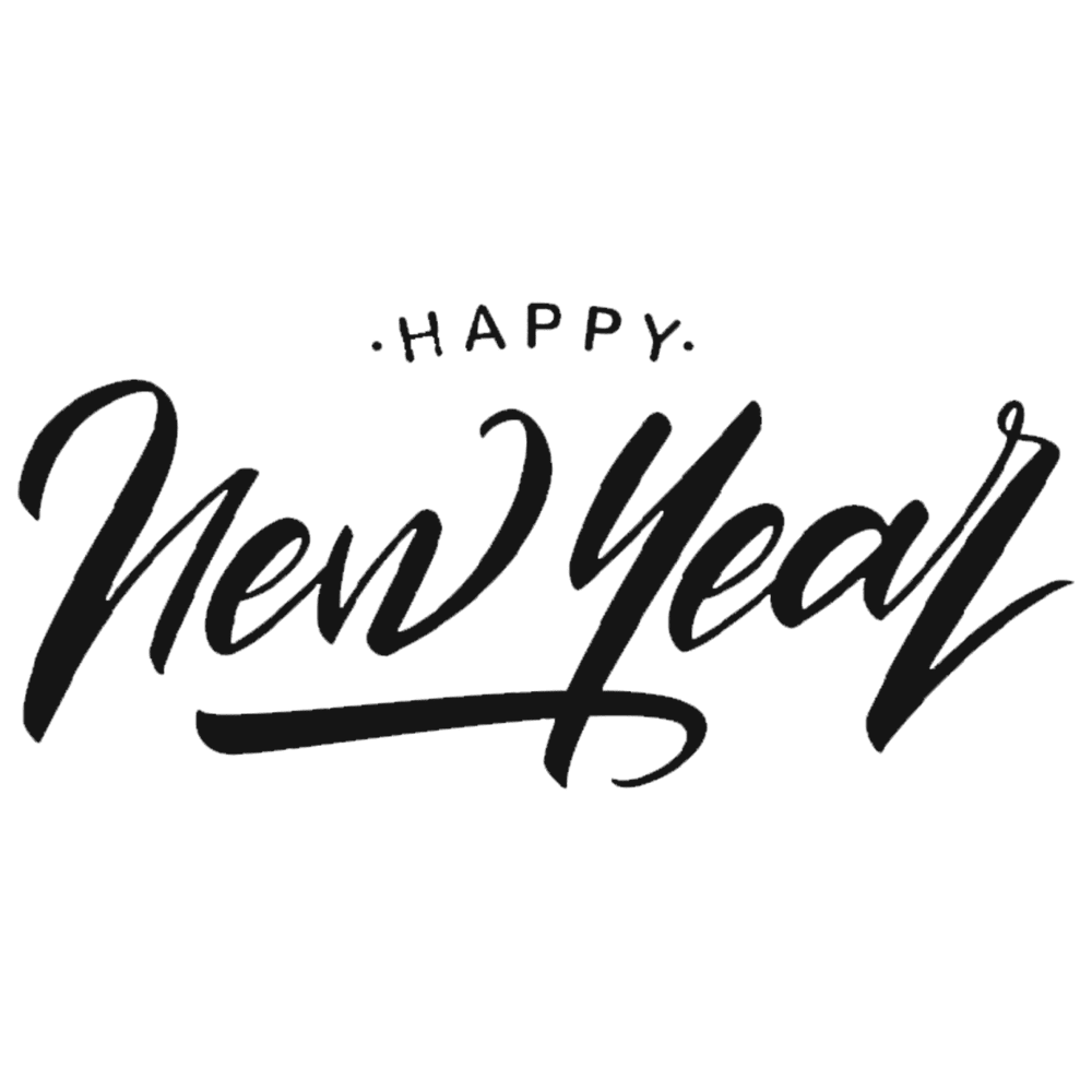 Happy new year black images hd photo clipart