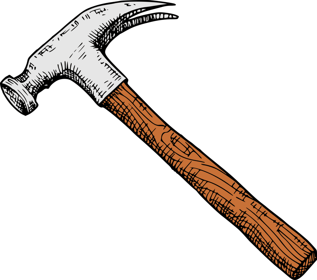 Vintage hammer clipart image