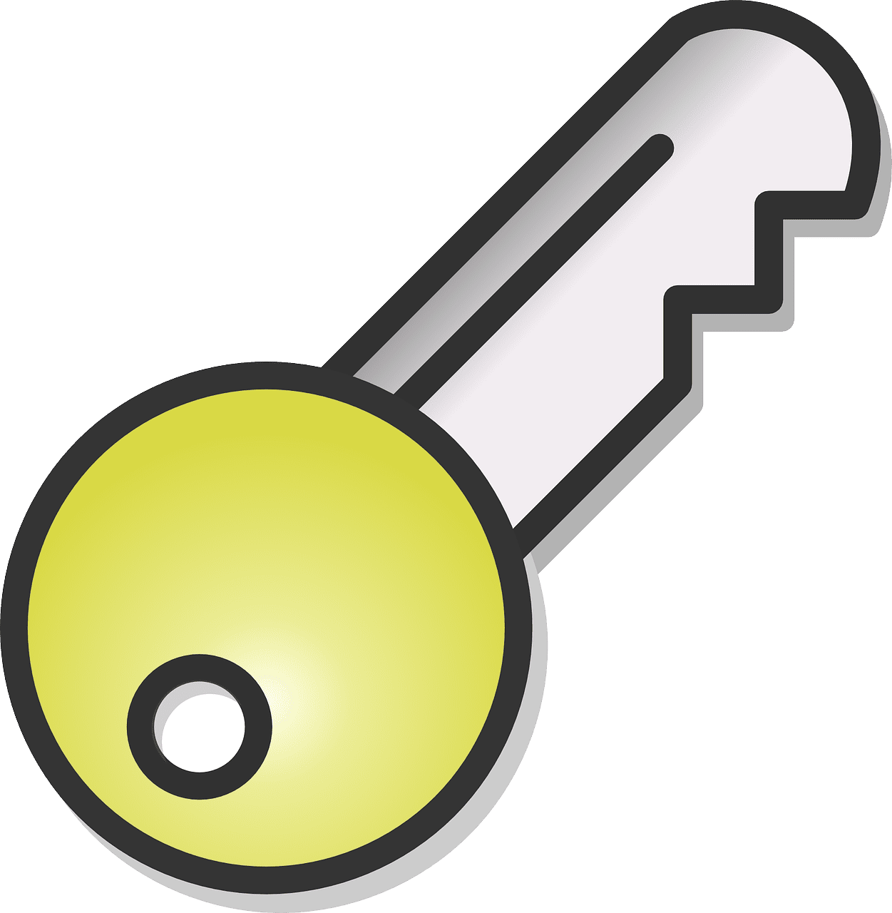 Key lock open vector graphic clipart