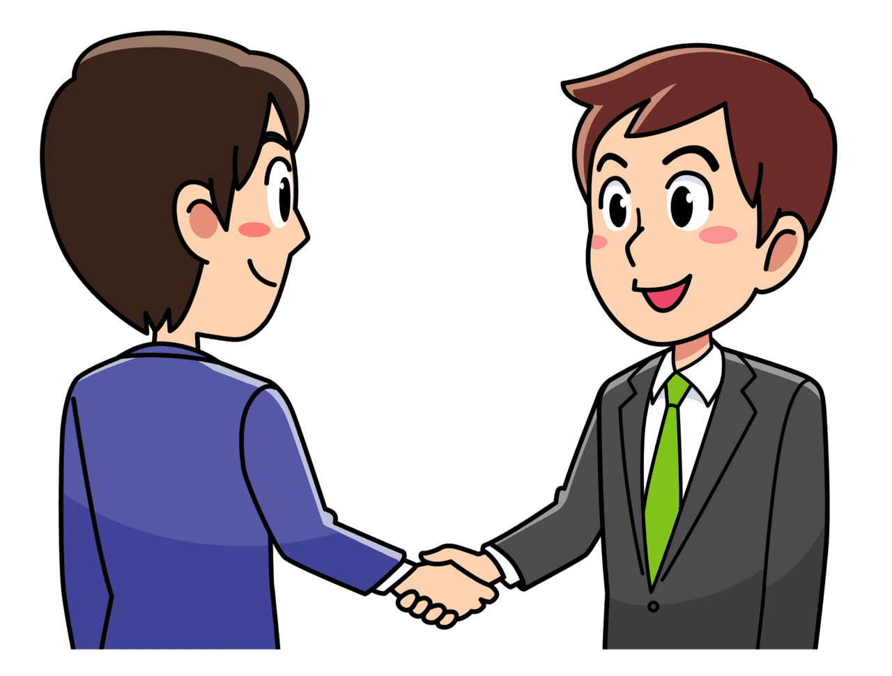 Handshake business men are shaking hands vector clipart images