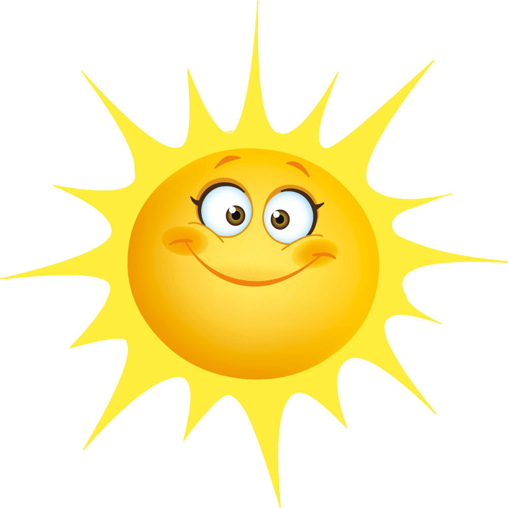 Smiley face sun clipart photo