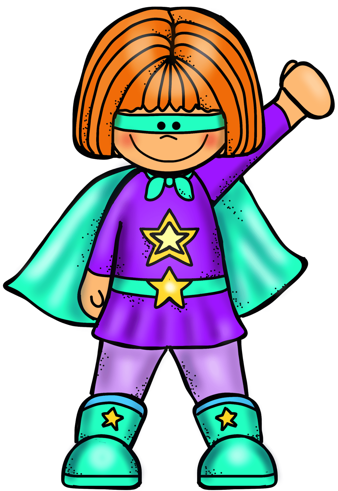 Superhero the teacher bin clipart picture