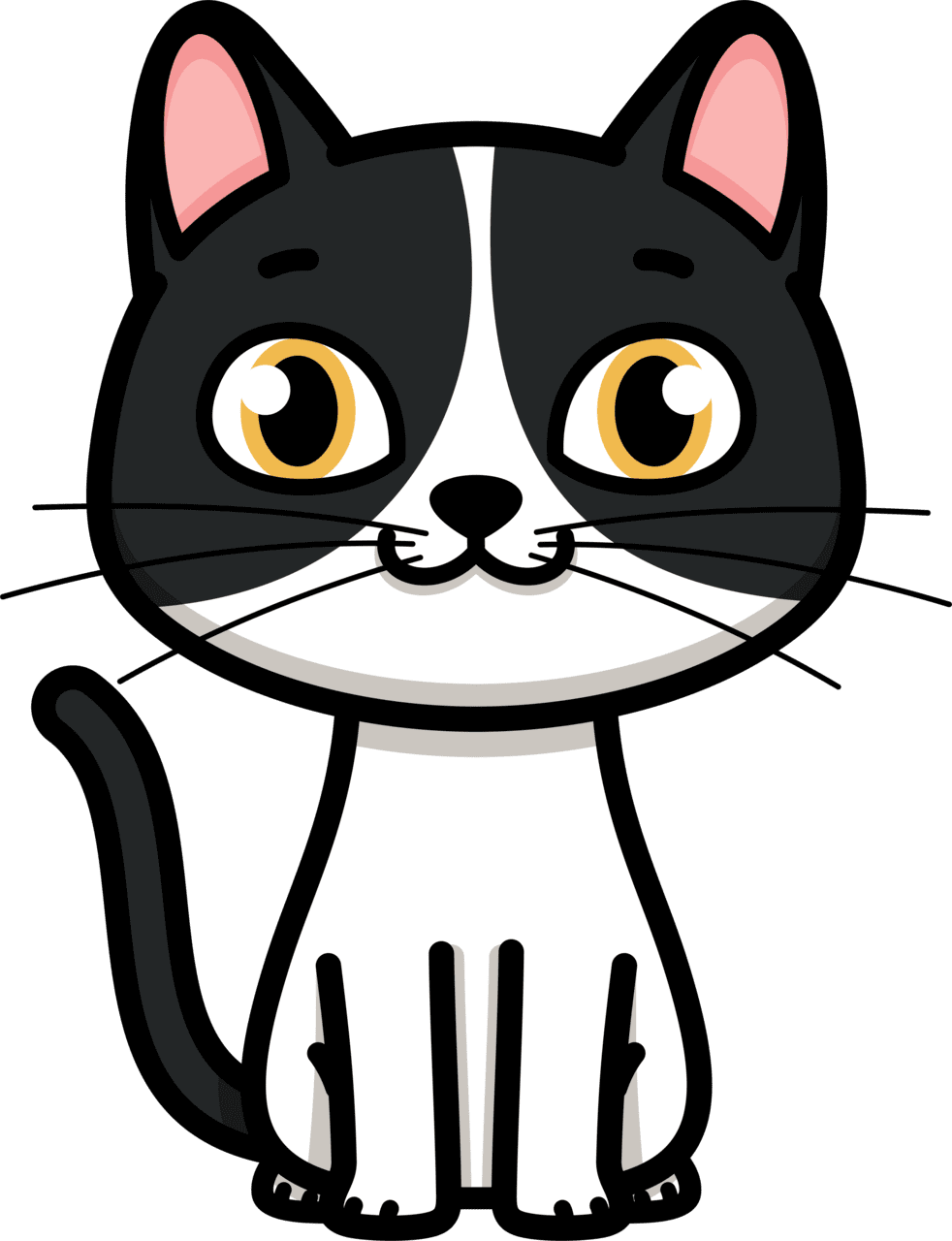 Black cat pin page clipart background 2