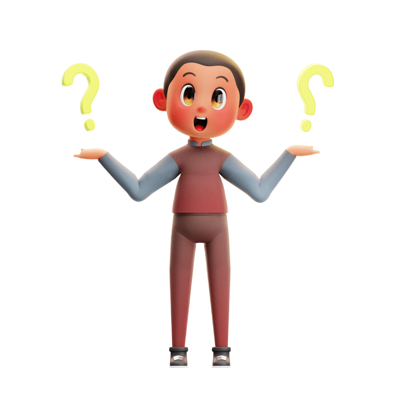 Kid wondering question clipart picture