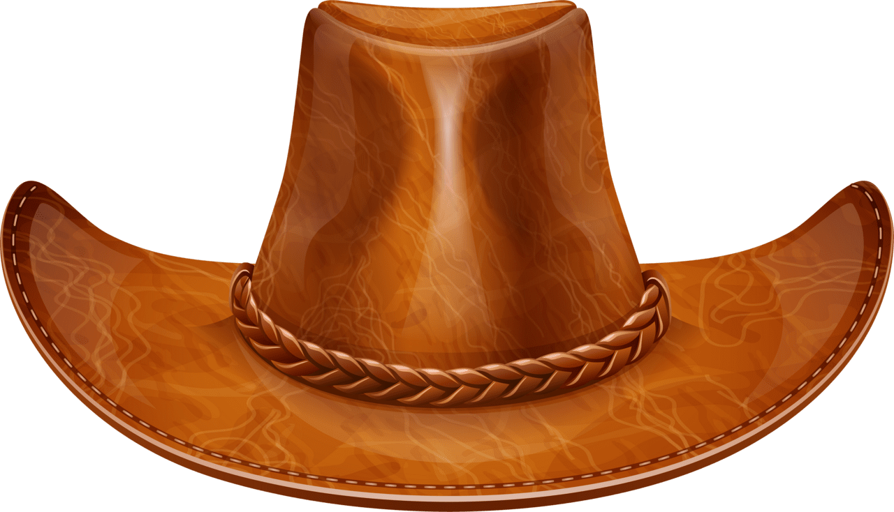 Cowgirl hat brown cow boy clipart transparent