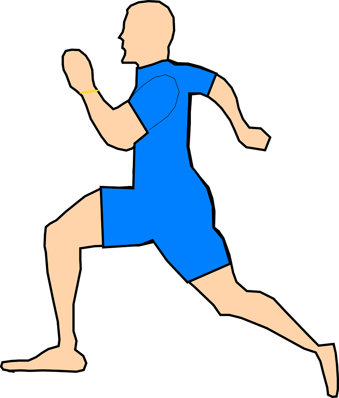 Man running jogging vector graphic clipart