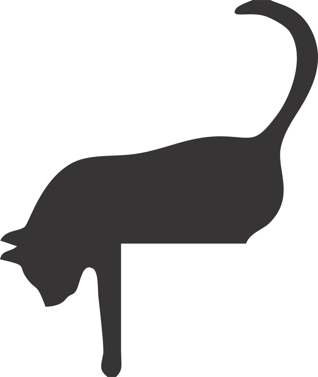 Black cat pin page clipart vector 2