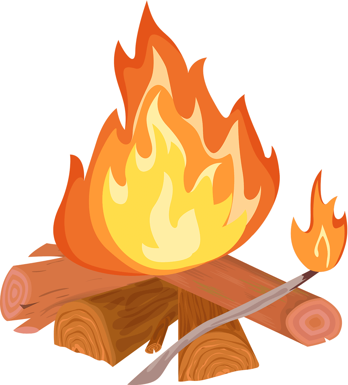 Wood campfire burning fire clipart images hd