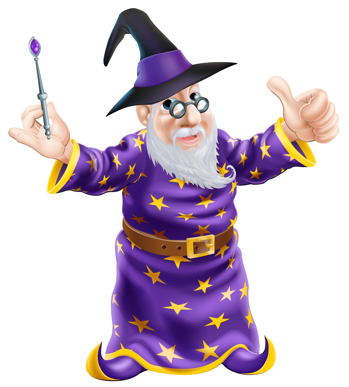 Witch wizard cartoon clipart image