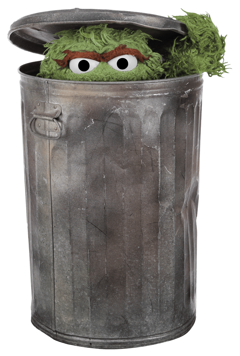 Trash can oscar the grouch clipart logo