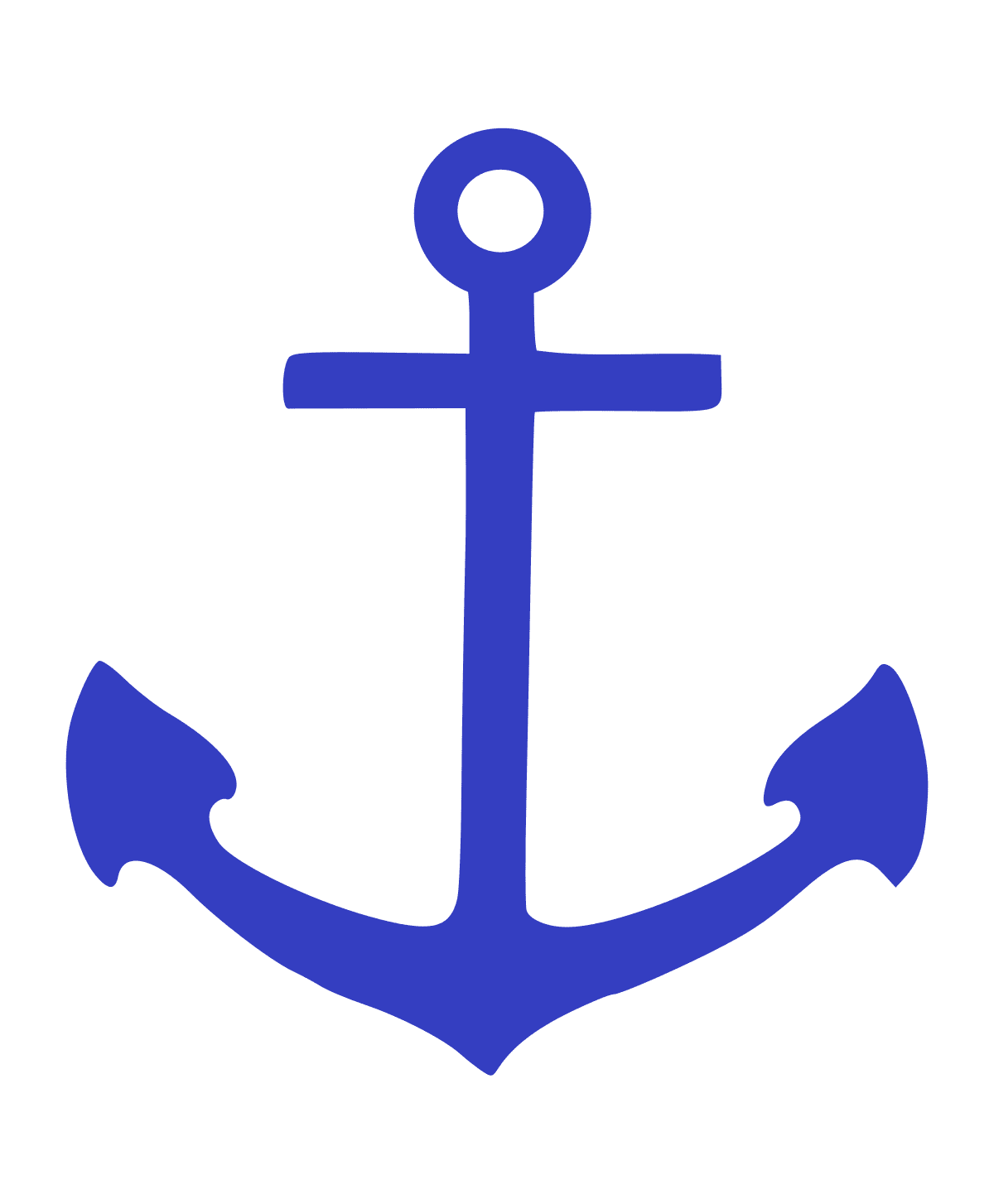 Anchor pictogra blue clipart picture