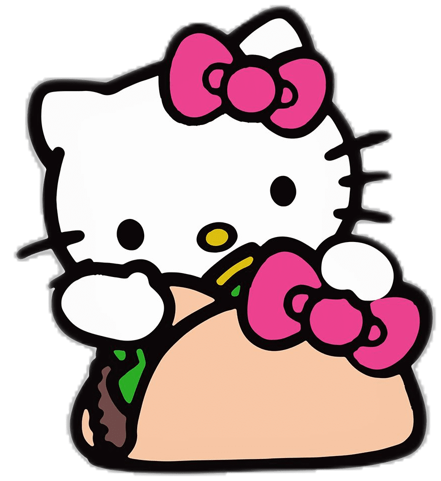 Do you wanna toco bout it hello kitty tacos dxf clipart vector