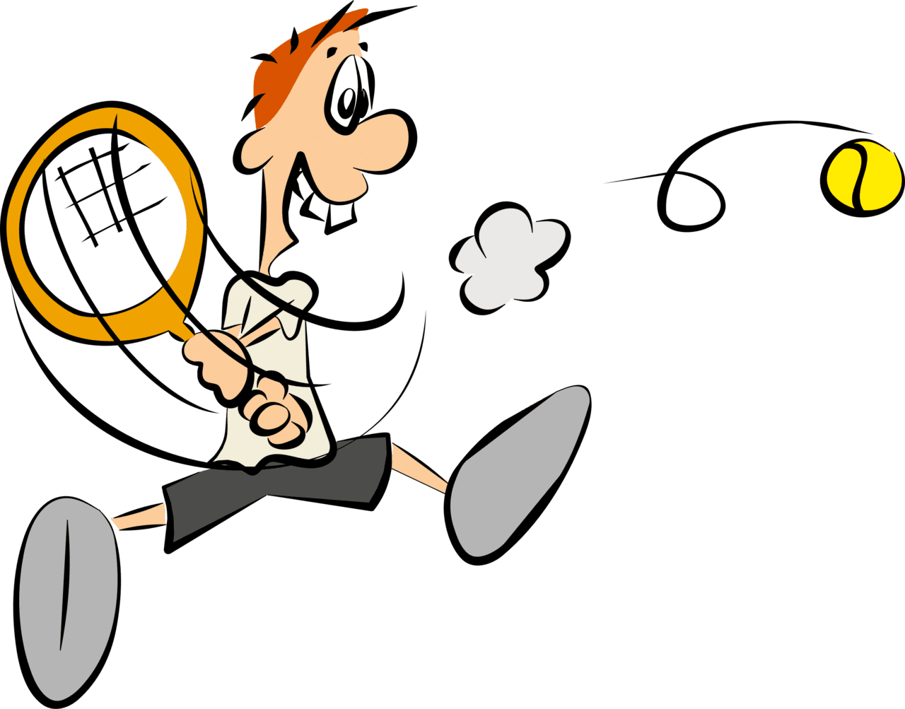 Pickleball cartoon tennis player clipart free