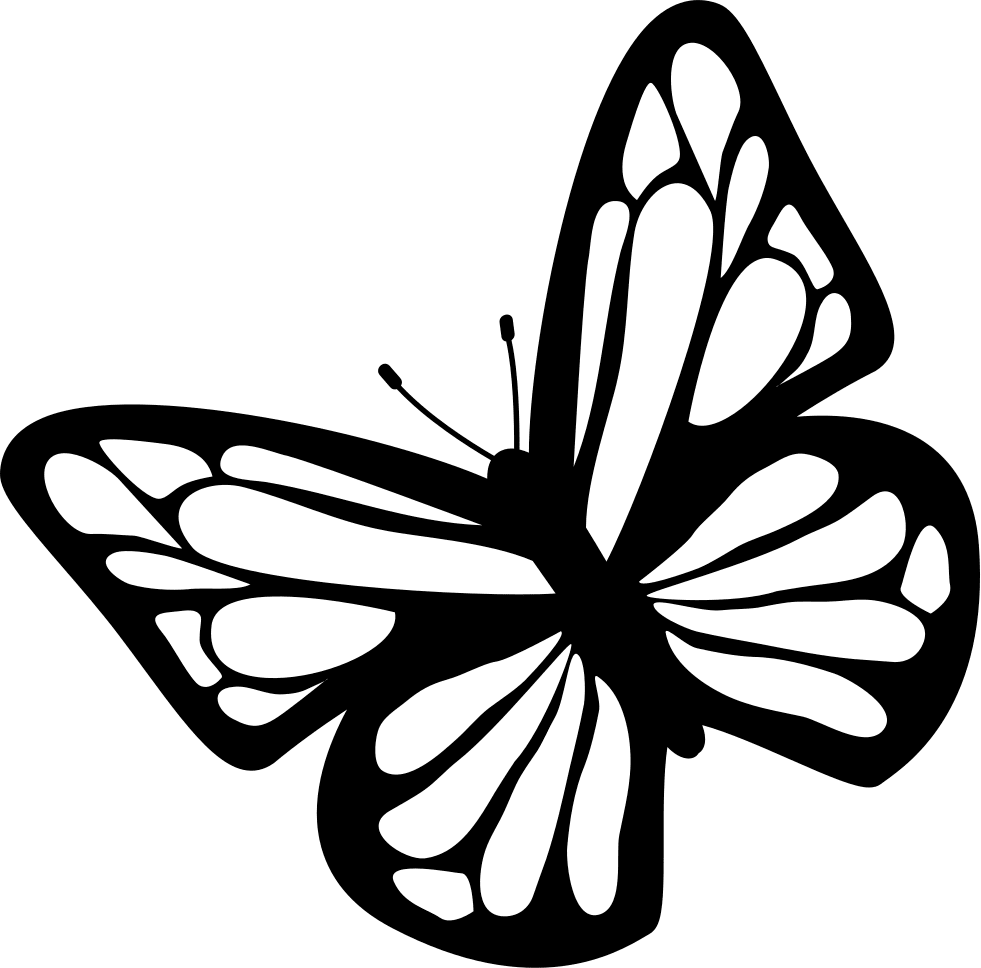 Butterfly black and white banner library clipart vector full size pinclipart