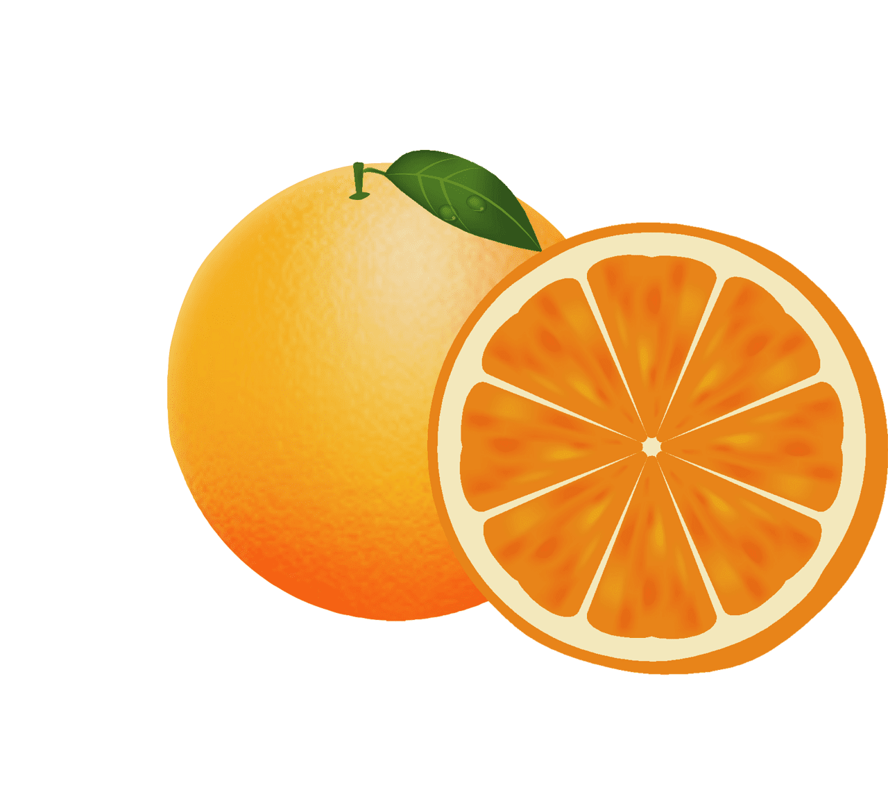 Simple fruit orange gerald clipart picture