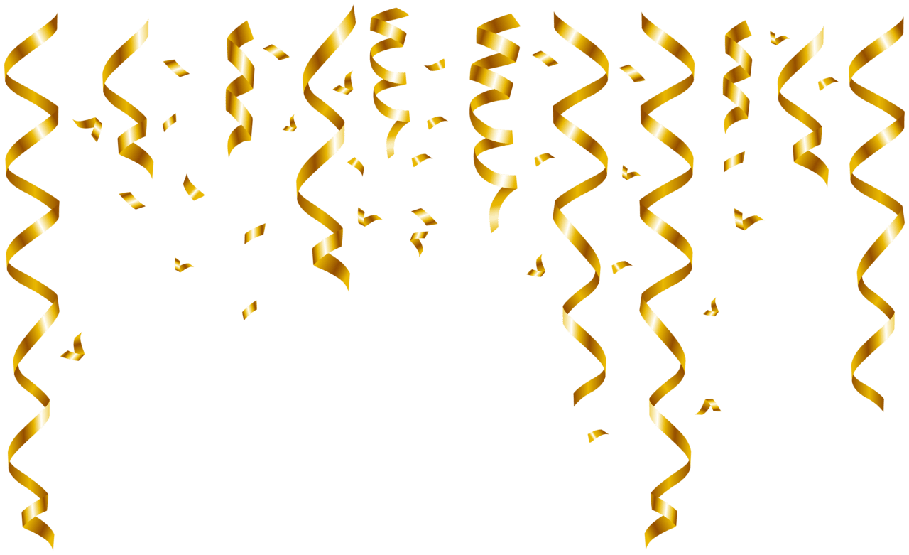 Confetti gold clipart image