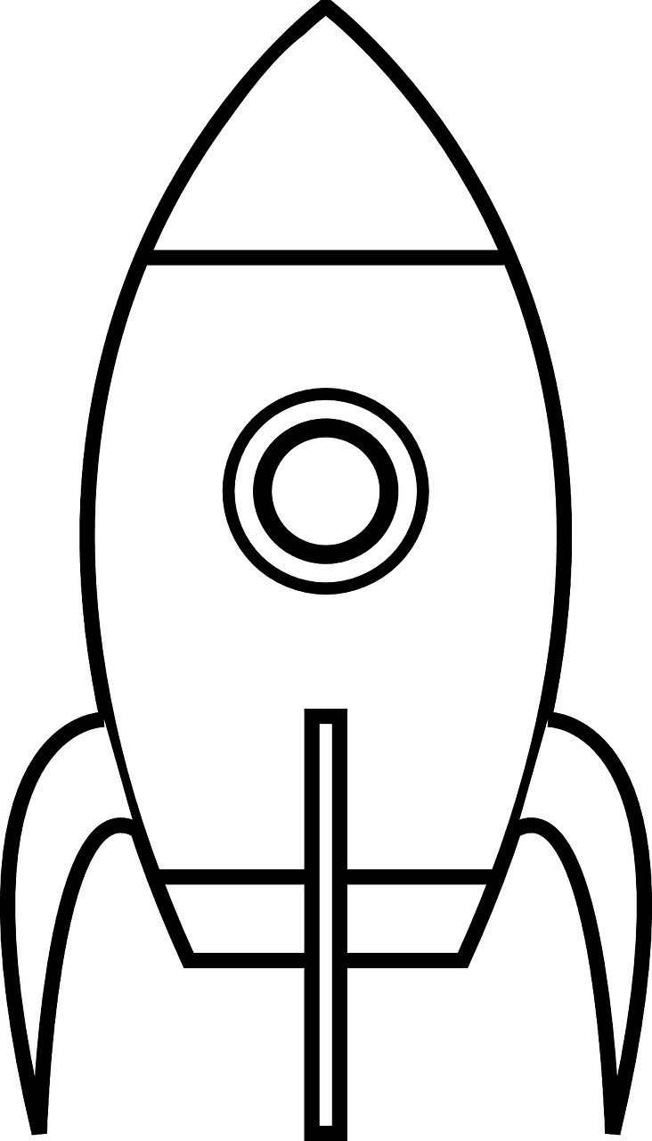 Spacecraft rocket ship spaceship vector graphic clipart