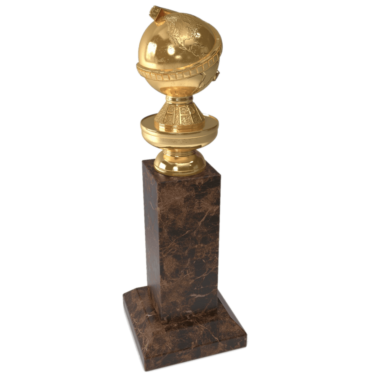 Trophy golden globe award stic clipart logo