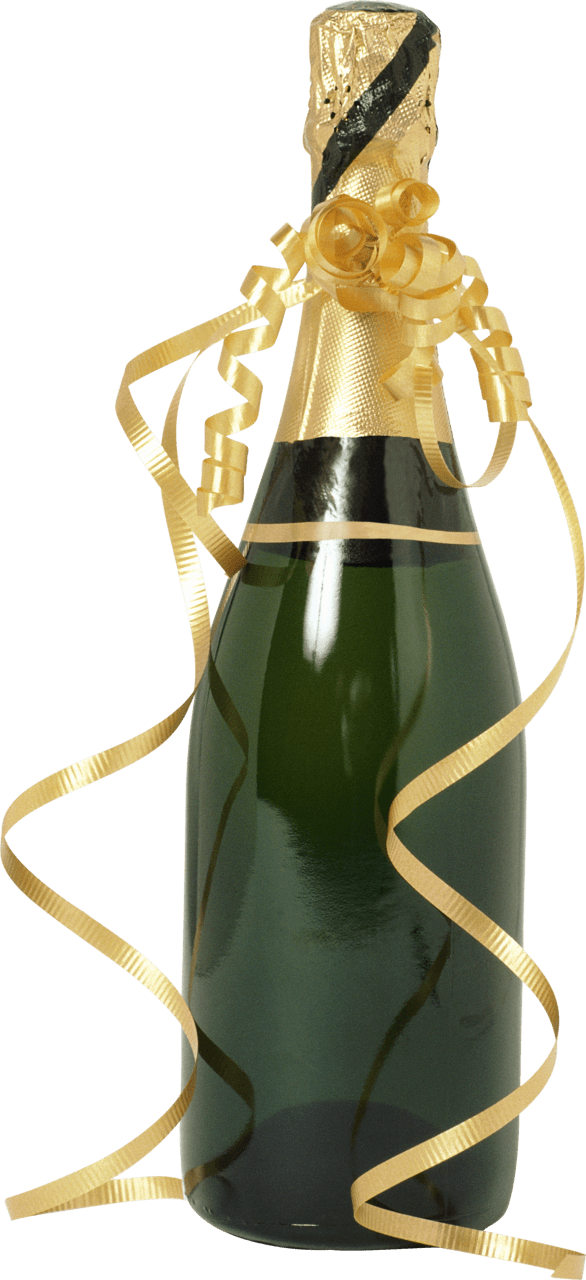 Water bottle champagne clipart transparent