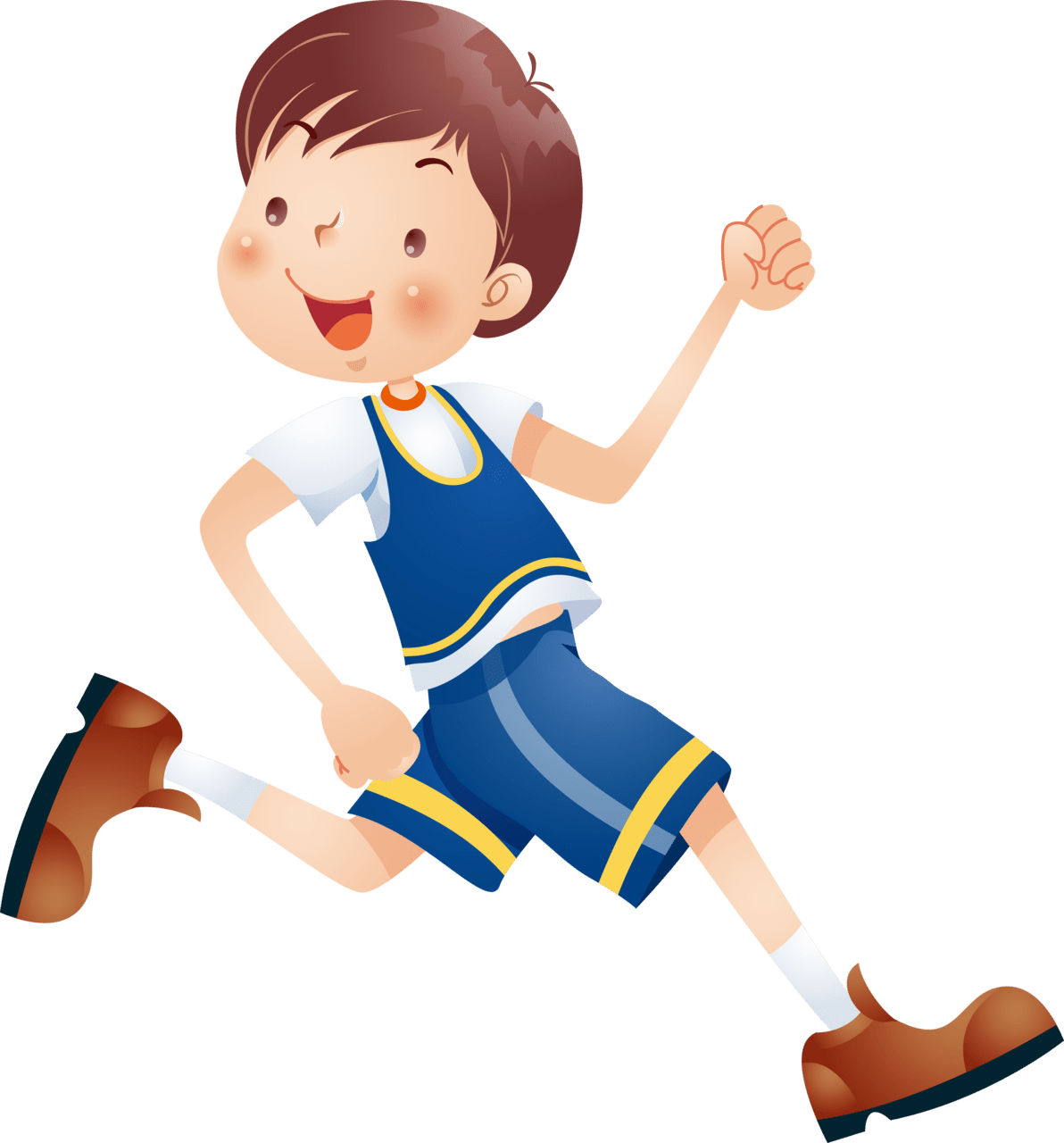 Child cartoon clipart running kids free