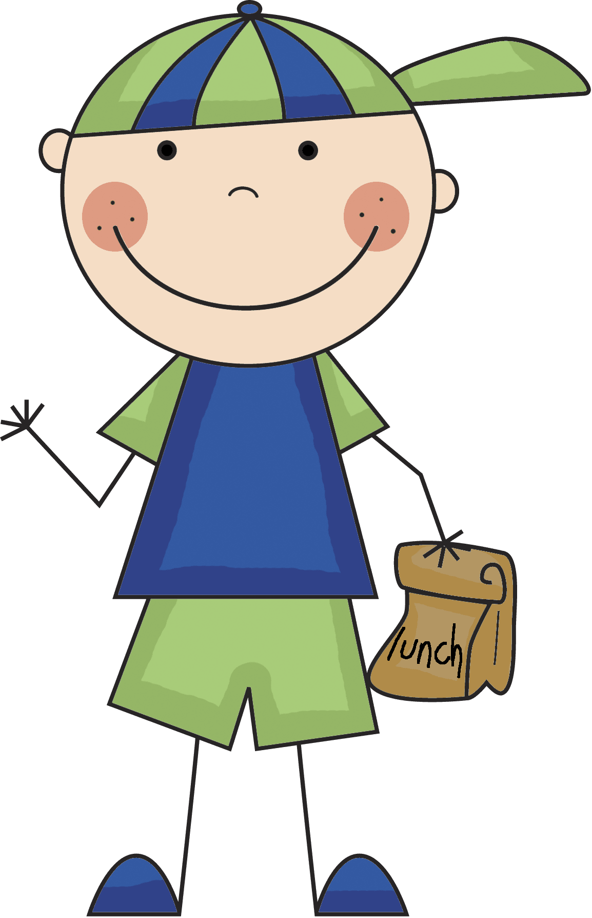 Boy lunch background clipart