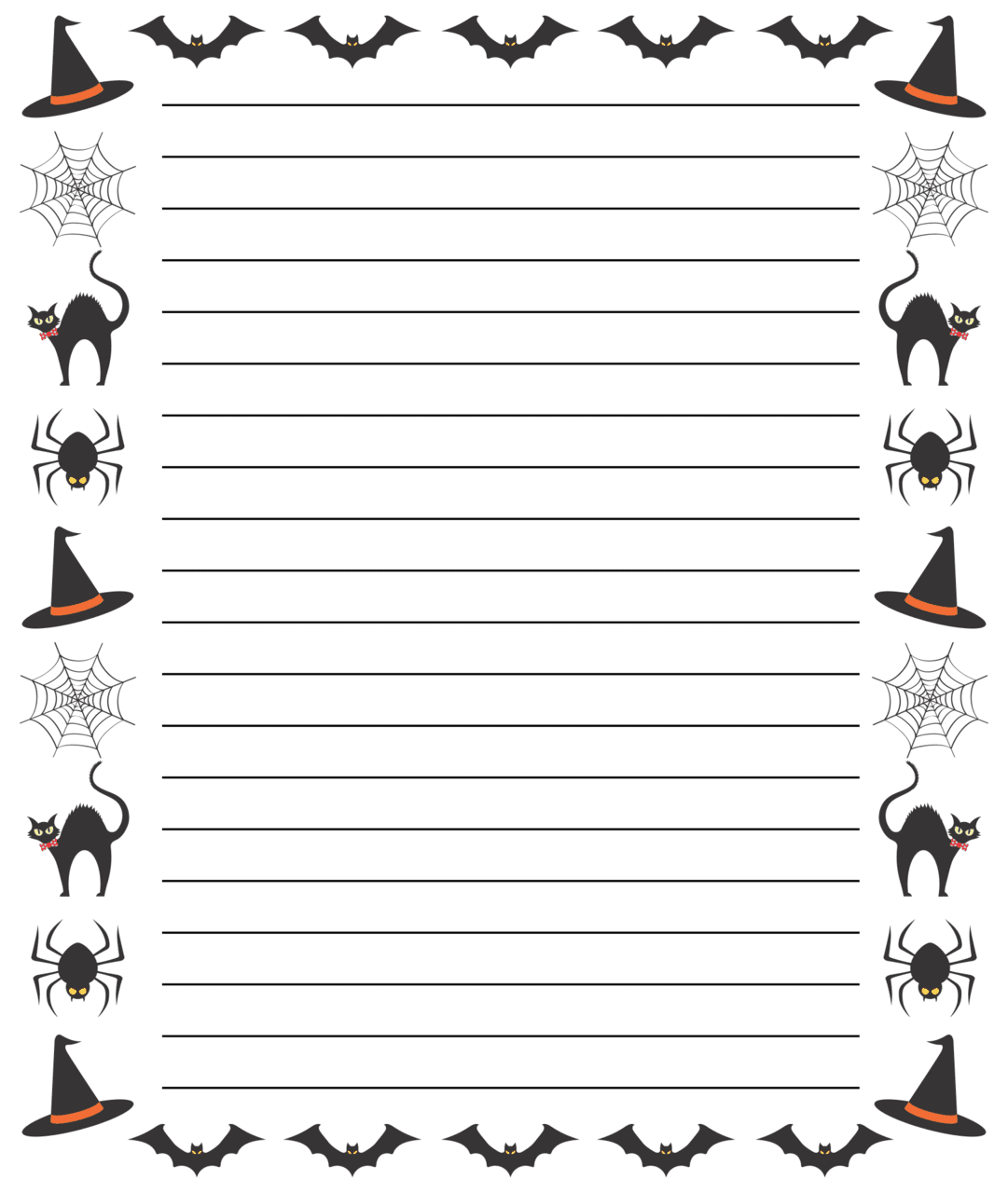 Halloween border paper pr tables tablee clipart free