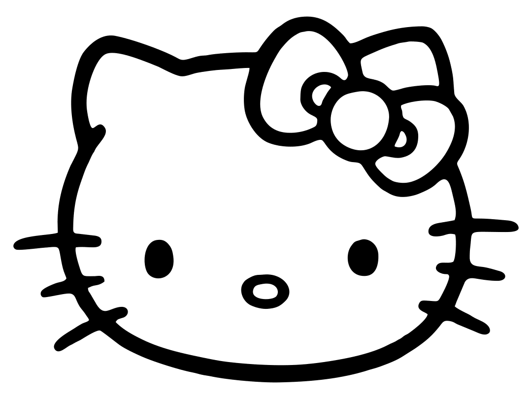 Hello kitty face printables printablee clipart clip art