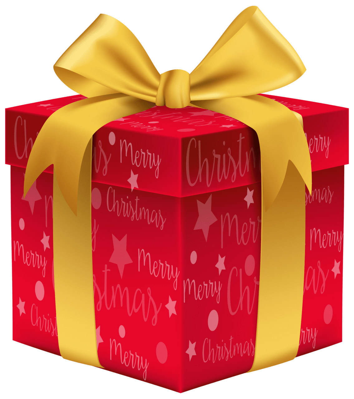 Present merry christmas red clipart image