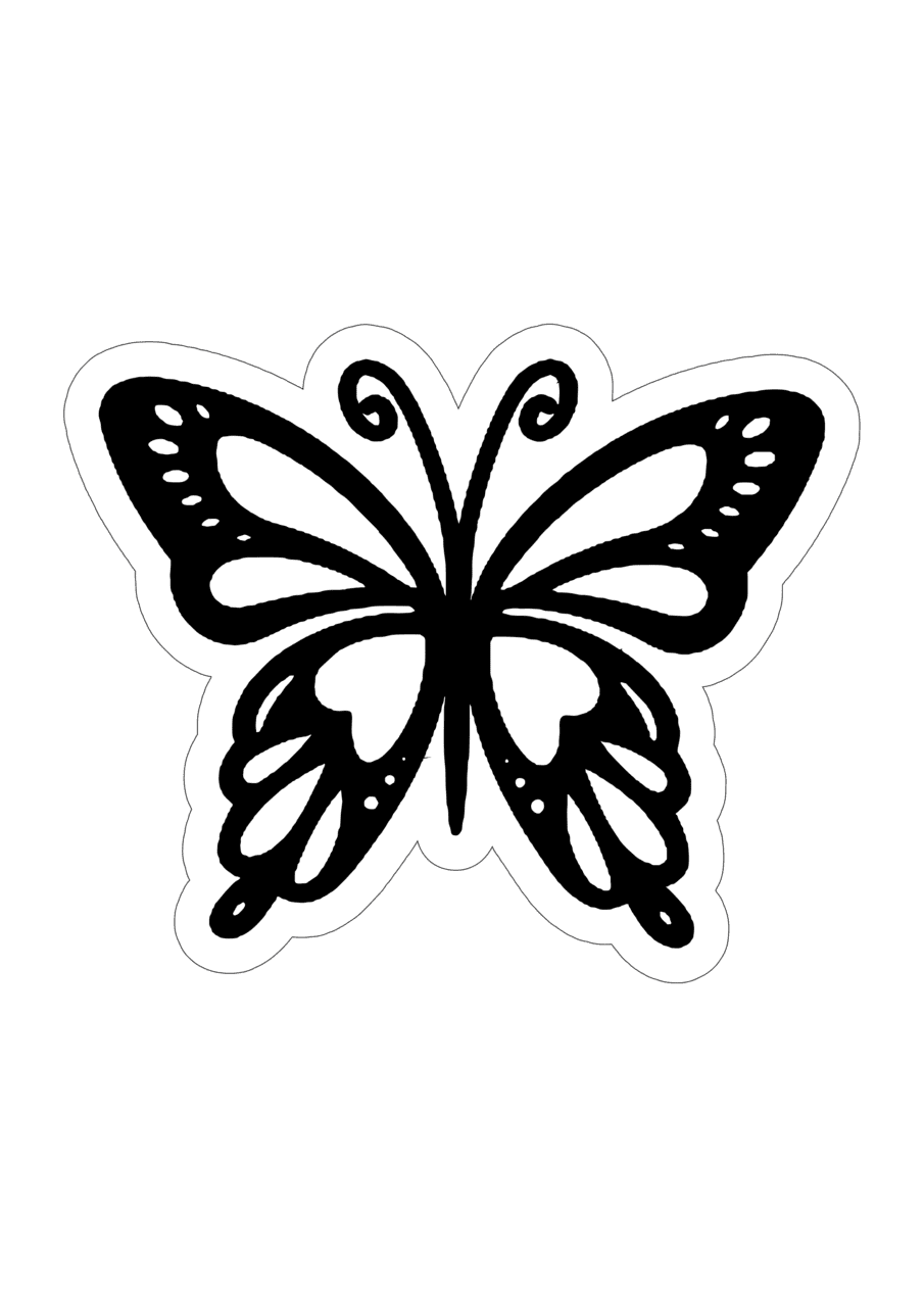 Butterfly black and white borboleta carimbo personalizado art poin clipart vector