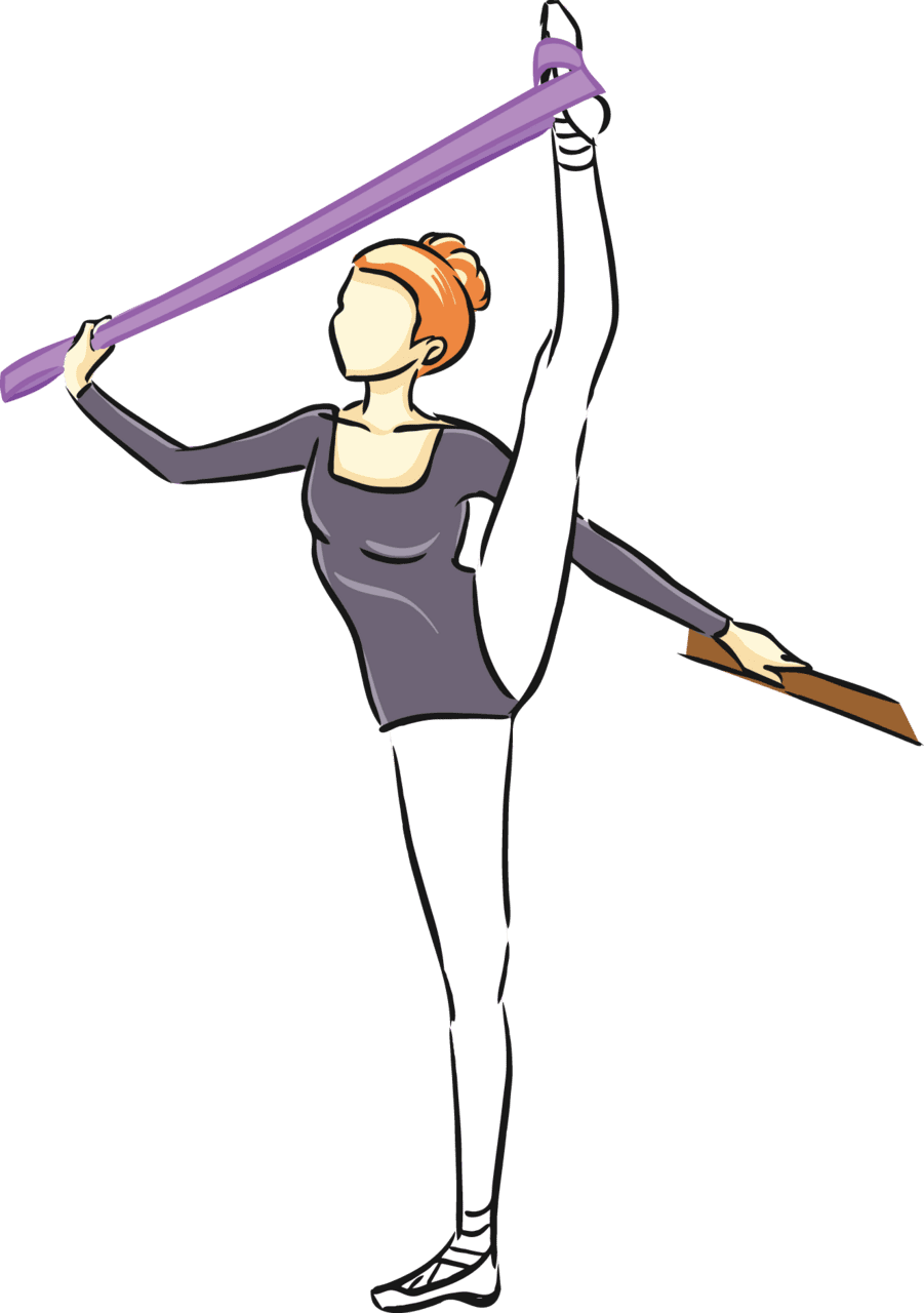 Gymnastics stretches for plumband clipart background