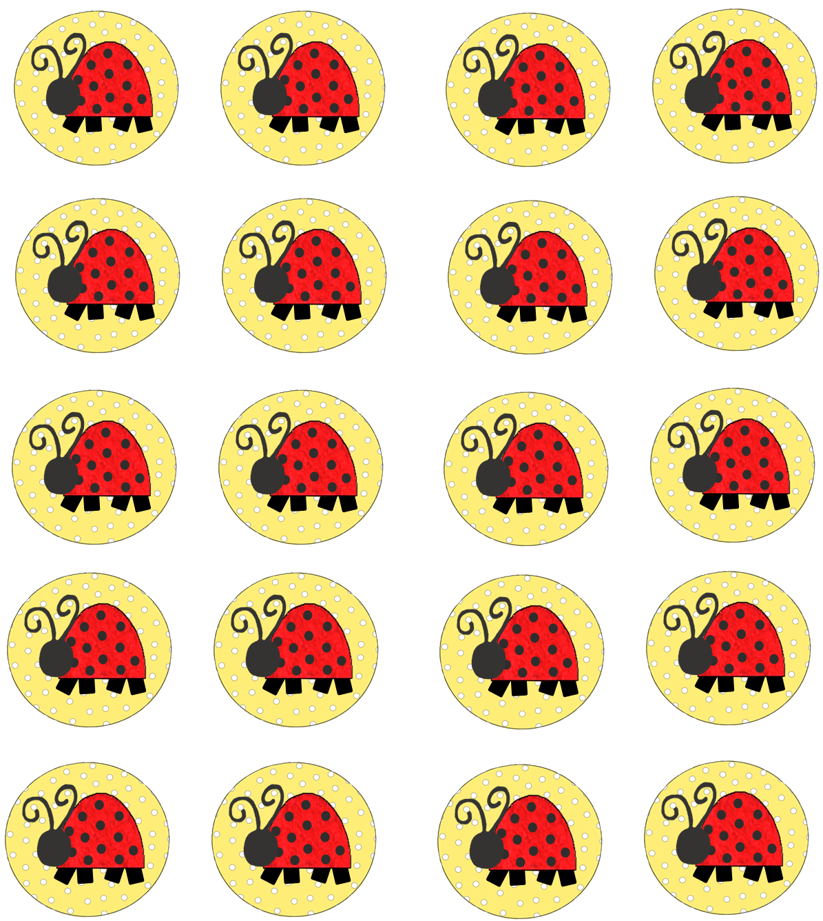 Ladybug dulce mariquita toppers wrappers para cupcakes imprimir gratis clipart logo