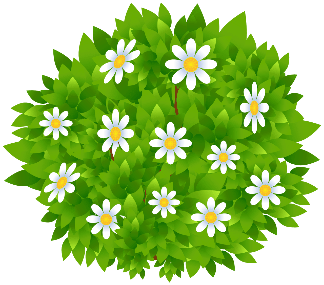 Garden flowers bush clipart image