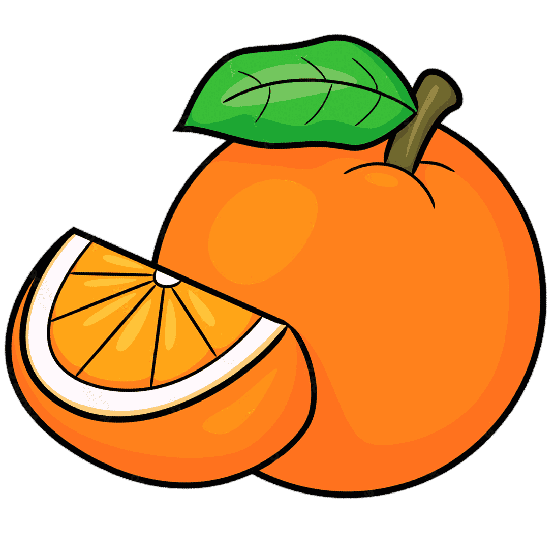 Orange clipart background 4