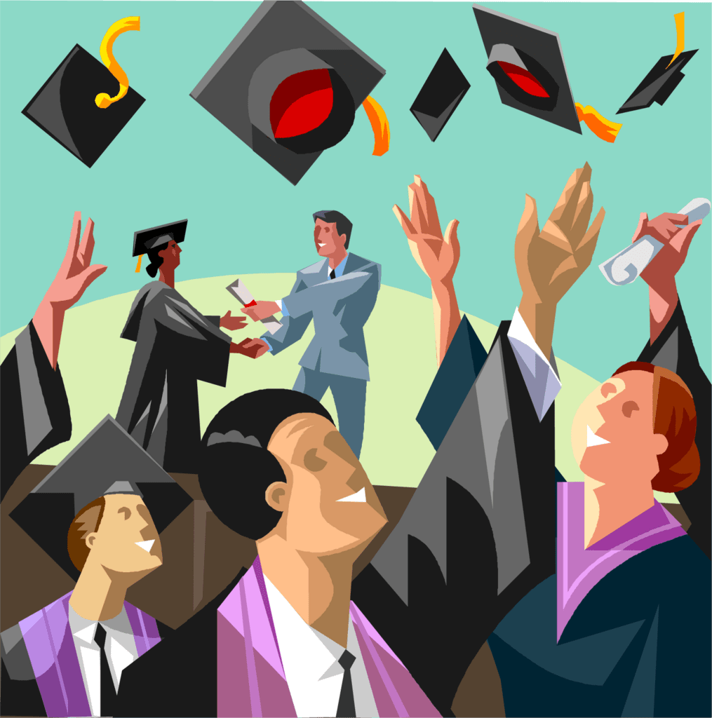 Congrats grads celebratory quotes vector clipart