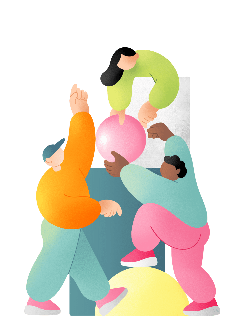 Teamwork young people work team clipart clip art