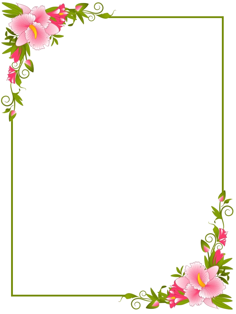 Flower border pin page clipart clip art 2