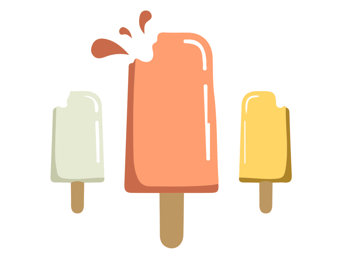 Deposit for catering popsicle three sweet pops clipart vector