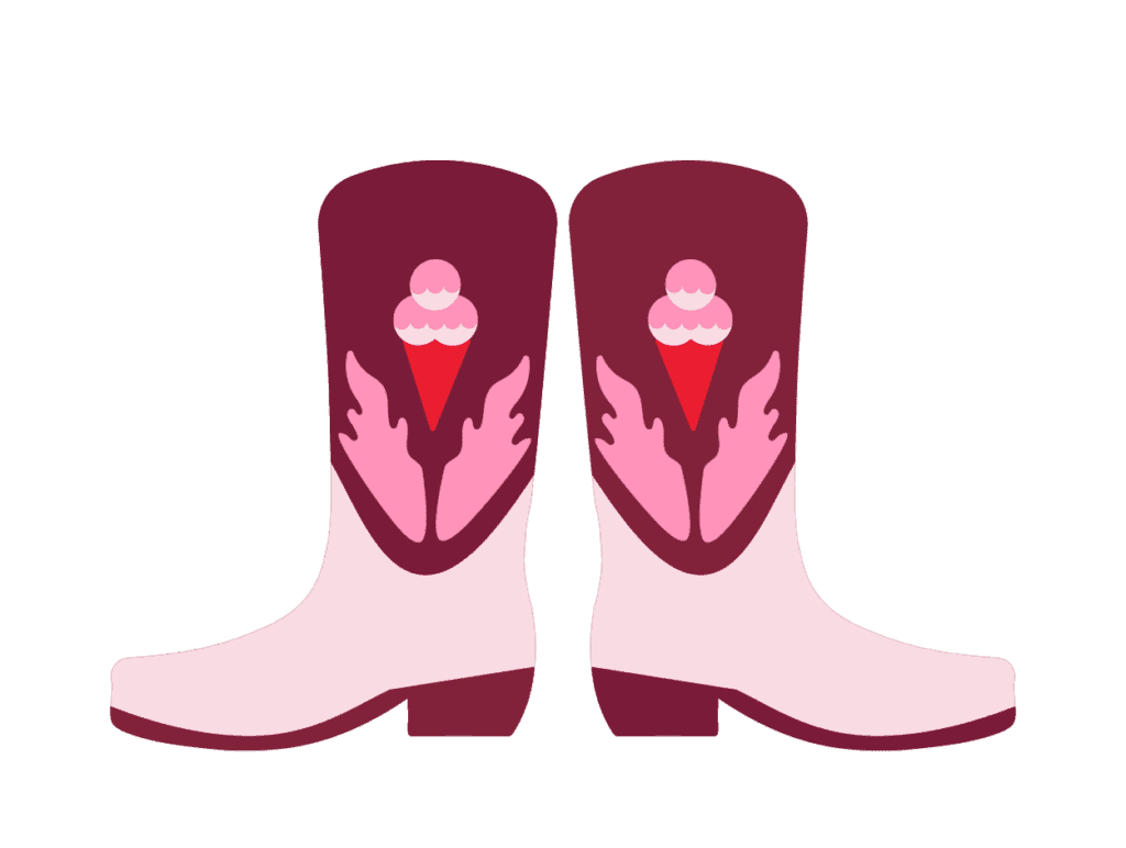Cowgirl boots cards museum of ice cream clipart photo