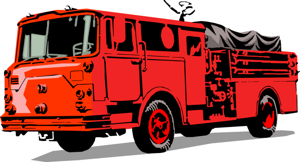 Fire engine or truck vector image clipart