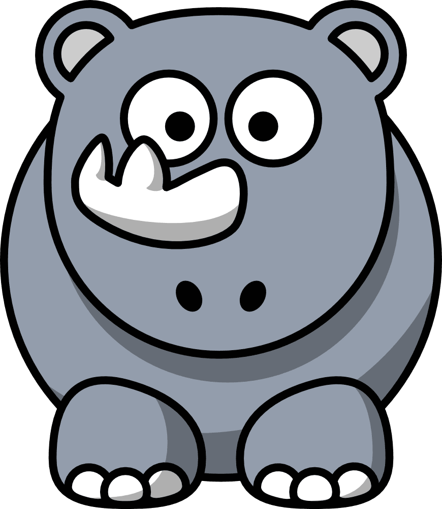 Hippo elabels clipart cartoon rh free