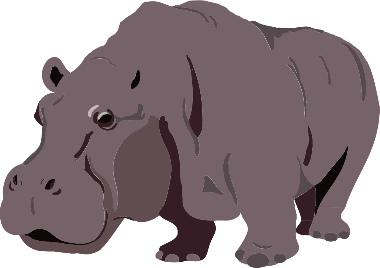 Hippo potamus vector clipart images 2