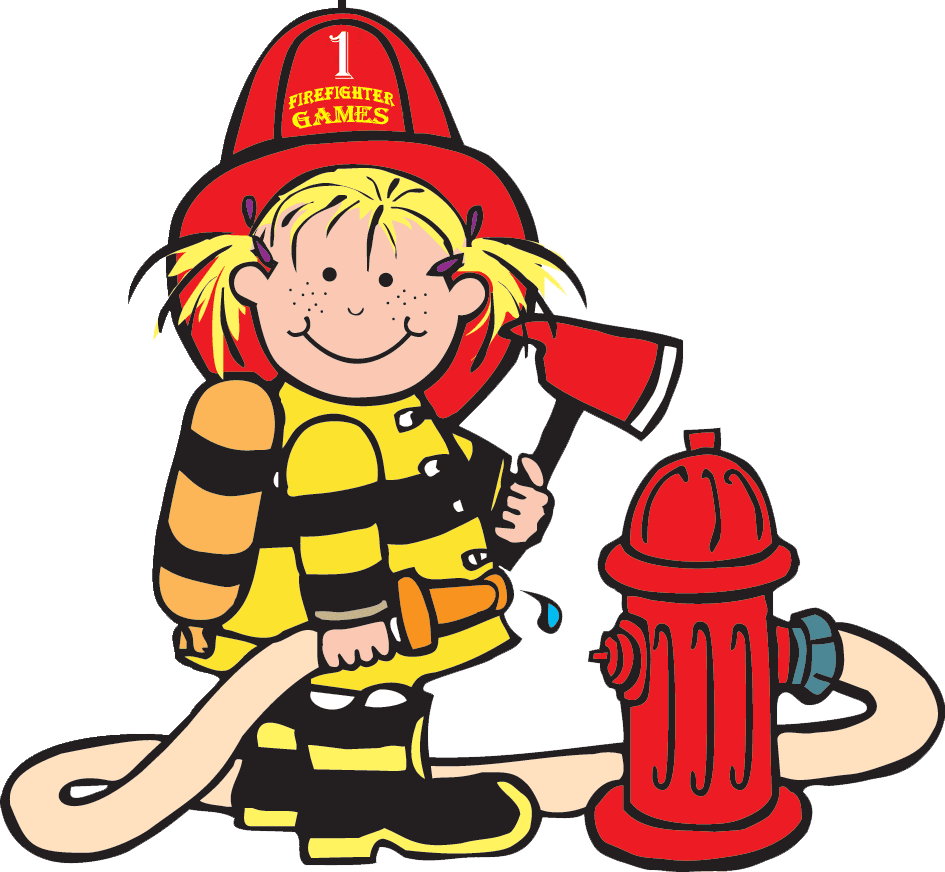 Fire truck pin page clipart image 2