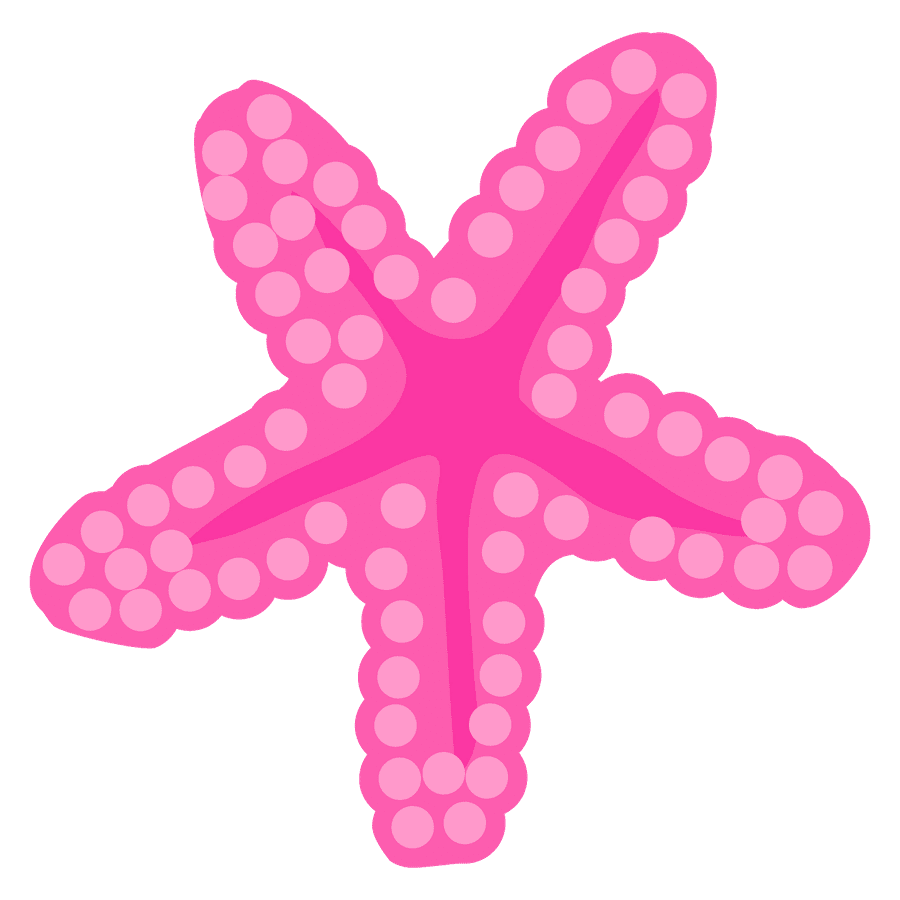 Starfish pin page clipart image 2